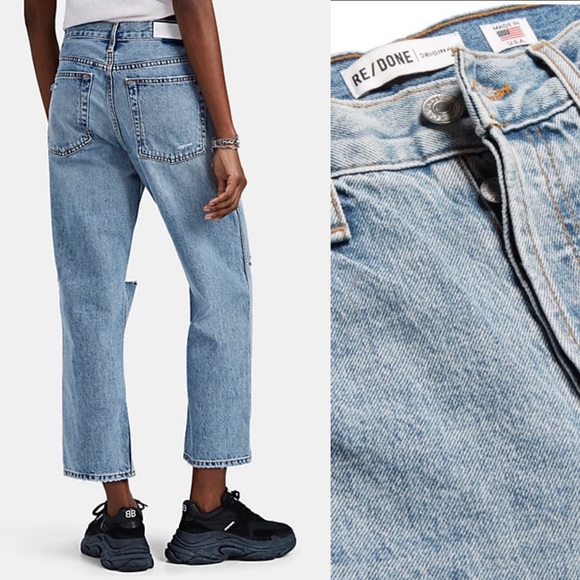 Re/Done Low Slung Crop Jeans - Picture 3 of 6